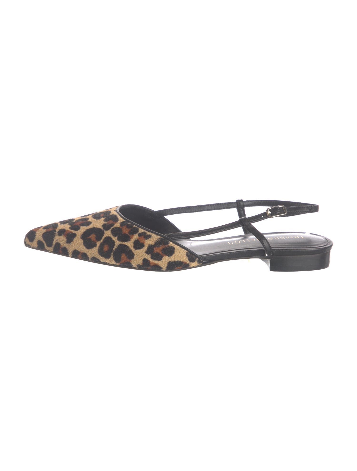 Tamara Mellon Ponyhair Animal Print Slingback Flats