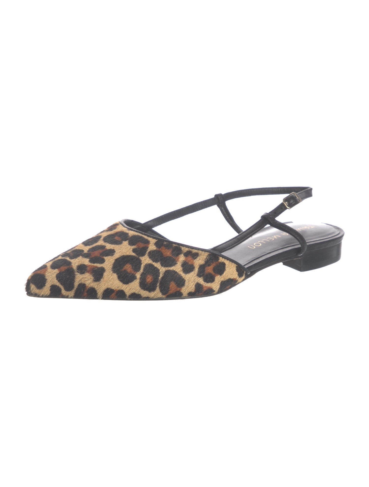 Tamara Mellon Ponyhair Animal Print Slingback Flats