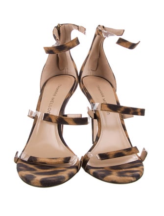 Tamara Mellon Suede Printed Sandals