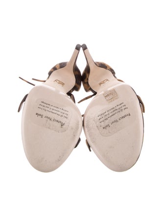 Tamara Mellon Suede Printed Sandals