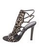 Tamara Mellon Ponyhair Animal Print Slingback Sandals