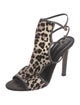 Tamara Mellon Ponyhair Animal Print Slingback Sandals