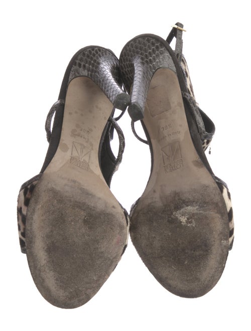 Tamara Mellon Ponyhair Animal Print Slingback Sandals