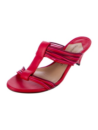 Tamara Mellon Leather T-Strap Sandals