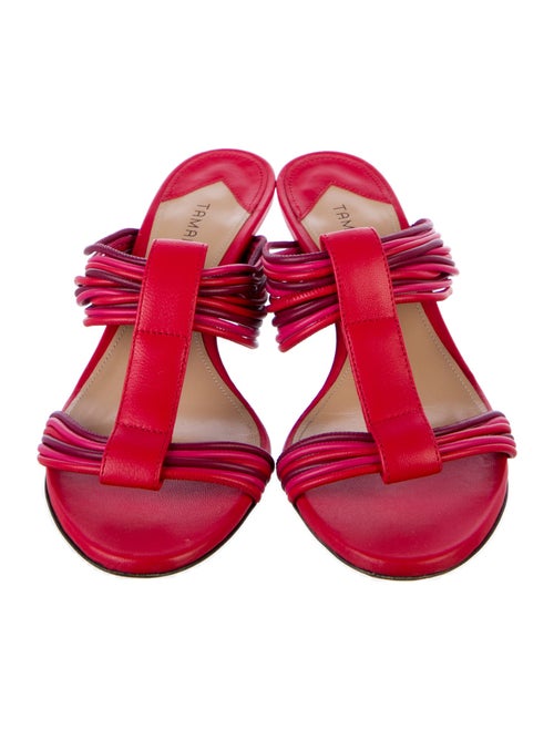 Tamara Mellon Leather T-Strap Sandals