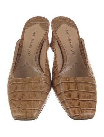 Tamara Mellon Leather Printed Mules
