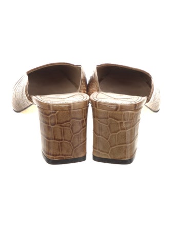 Tamara Mellon Leather Printed Mules