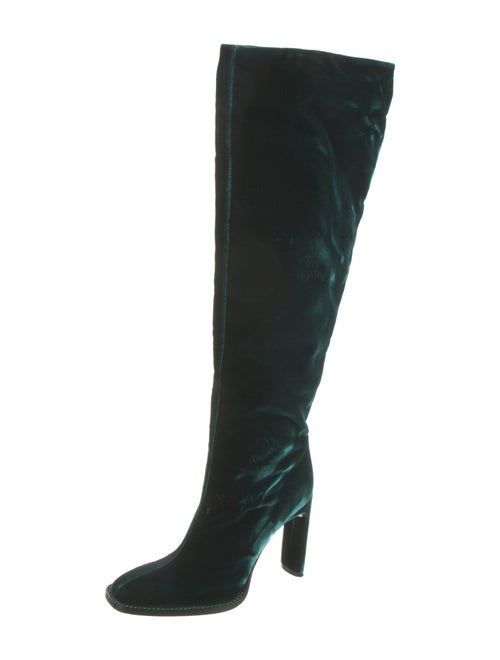 Tamara Mellon Velvet Crystal Embellishments Boots