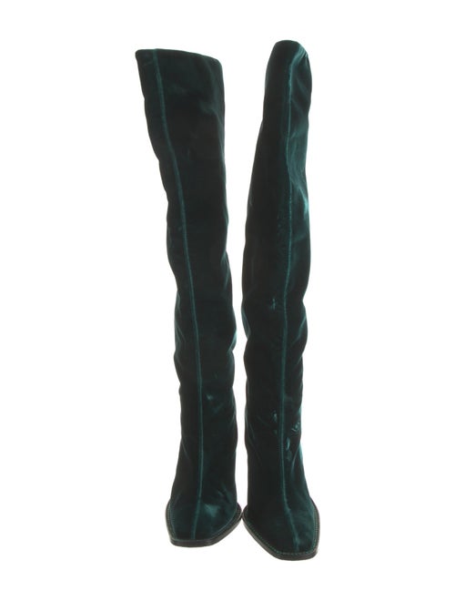 Tamara Mellon Velvet Crystal Embellishments Boots