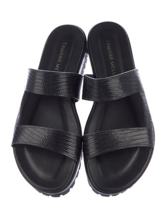Tamara Mellon Leather Slides