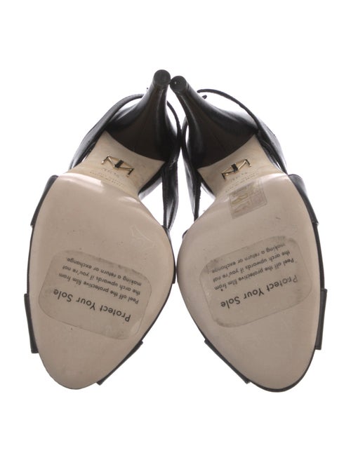 Tamara Mellon Leather Mesh Accents Slingback Sandals