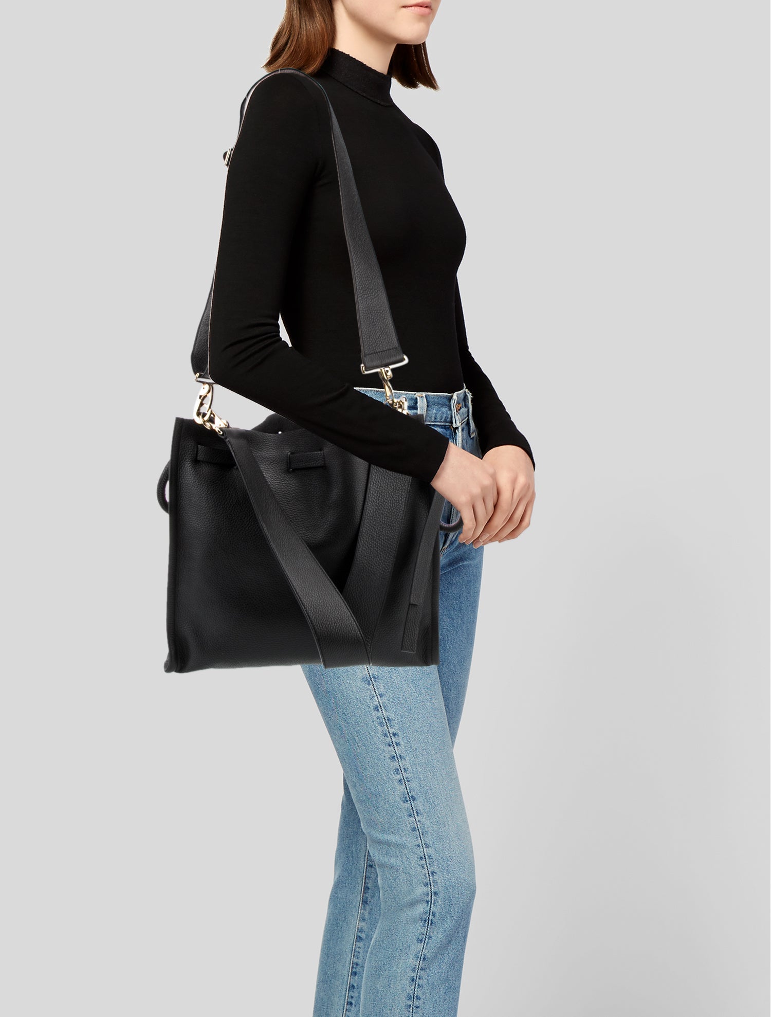 Tamara Mellon Leather Messenger Bag