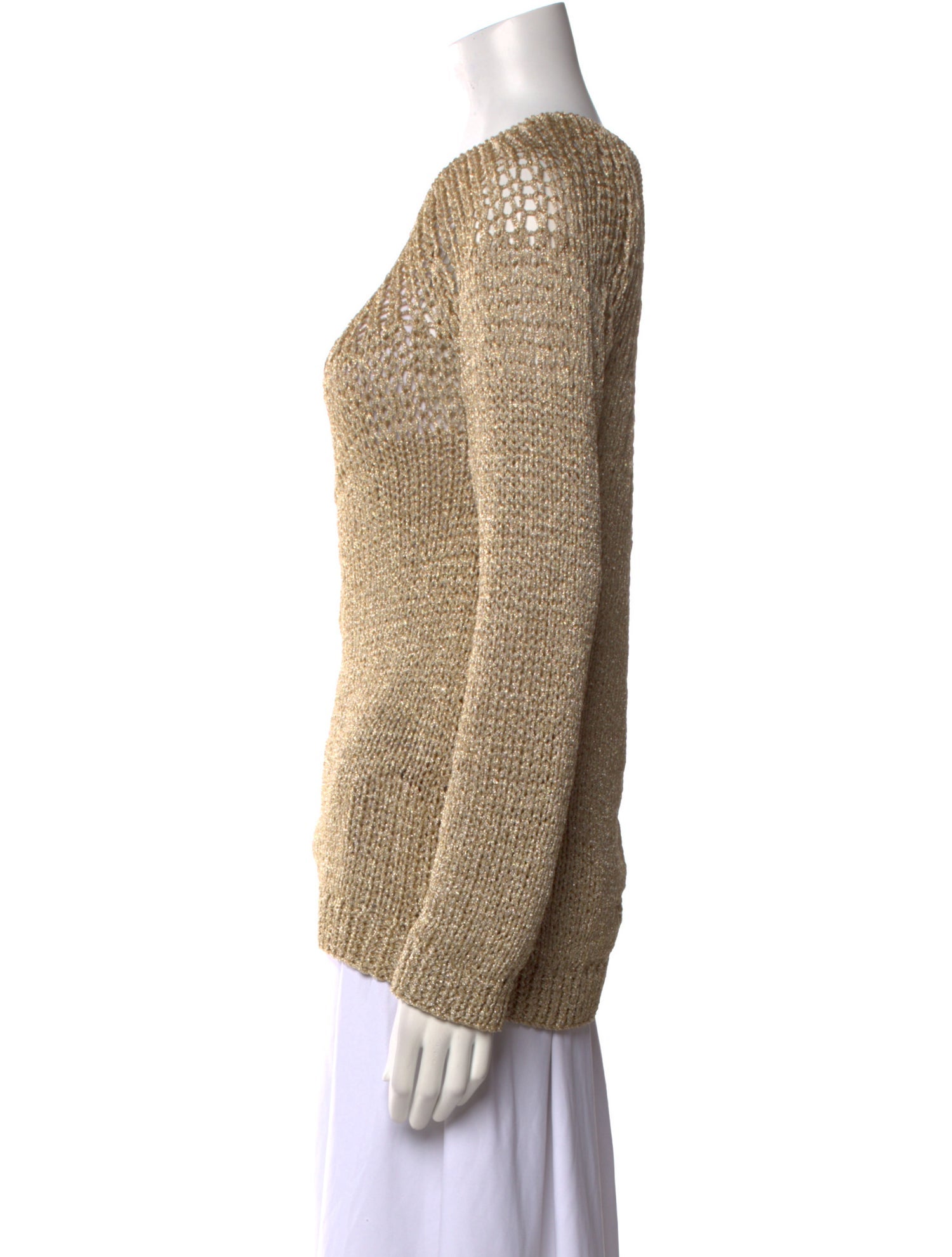 Tamara Mellon Bateau Neckline Long Sleeve Blouse