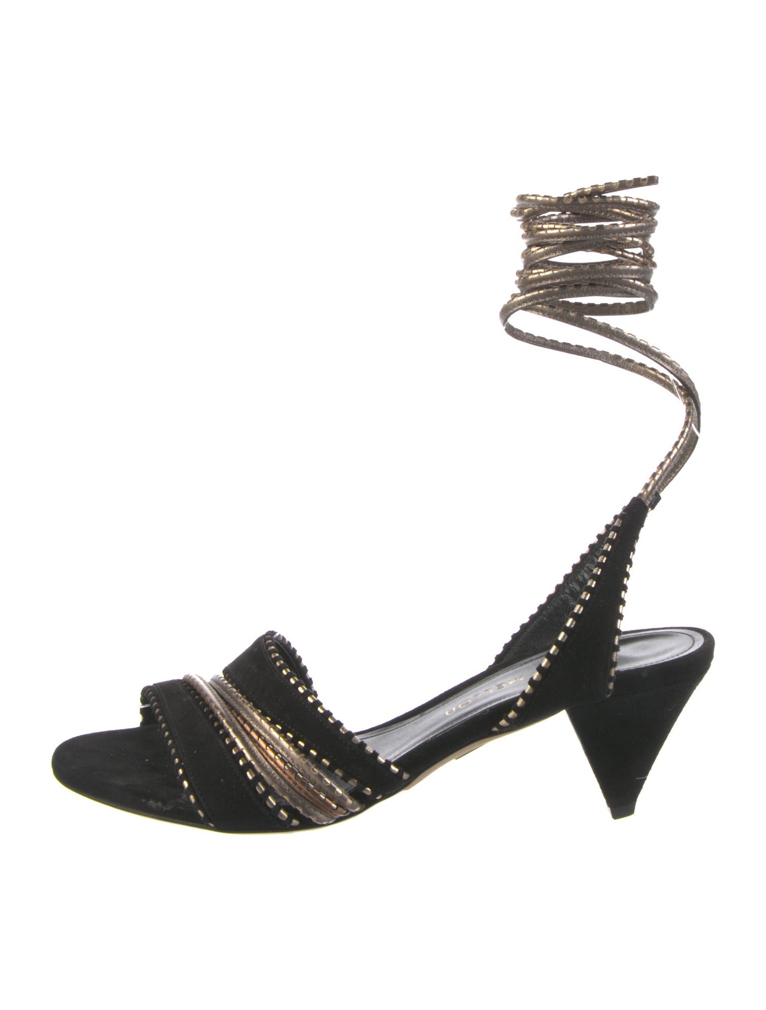 Tamara Mellon Suede Patterned Gladiator Sandals