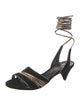 Tamara Mellon Suede Patterned Gladiator Sandals