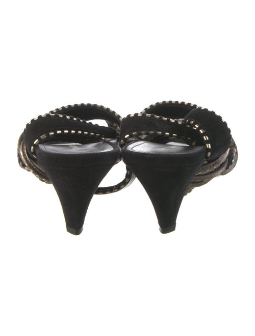 Tamara Mellon Suede Patterned Gladiator Sandals