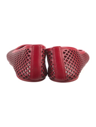 Tamara Mellon Leather Lasercut Accents Flats