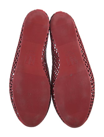 Tamara Mellon Leather Lasercut Accents Flats