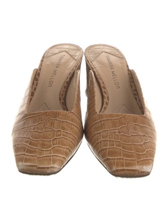 Tamara Mellon Leather Printed Mules