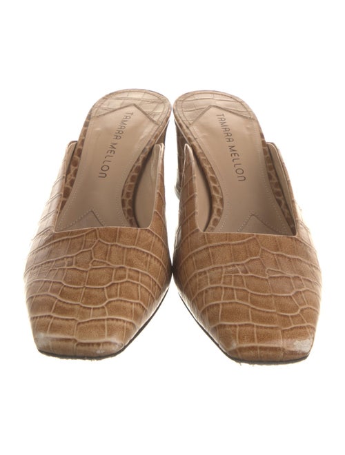 Tamara Mellon Leather Printed Mules