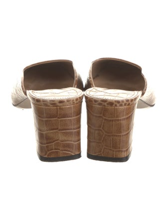 Tamara Mellon Leather Printed Mules