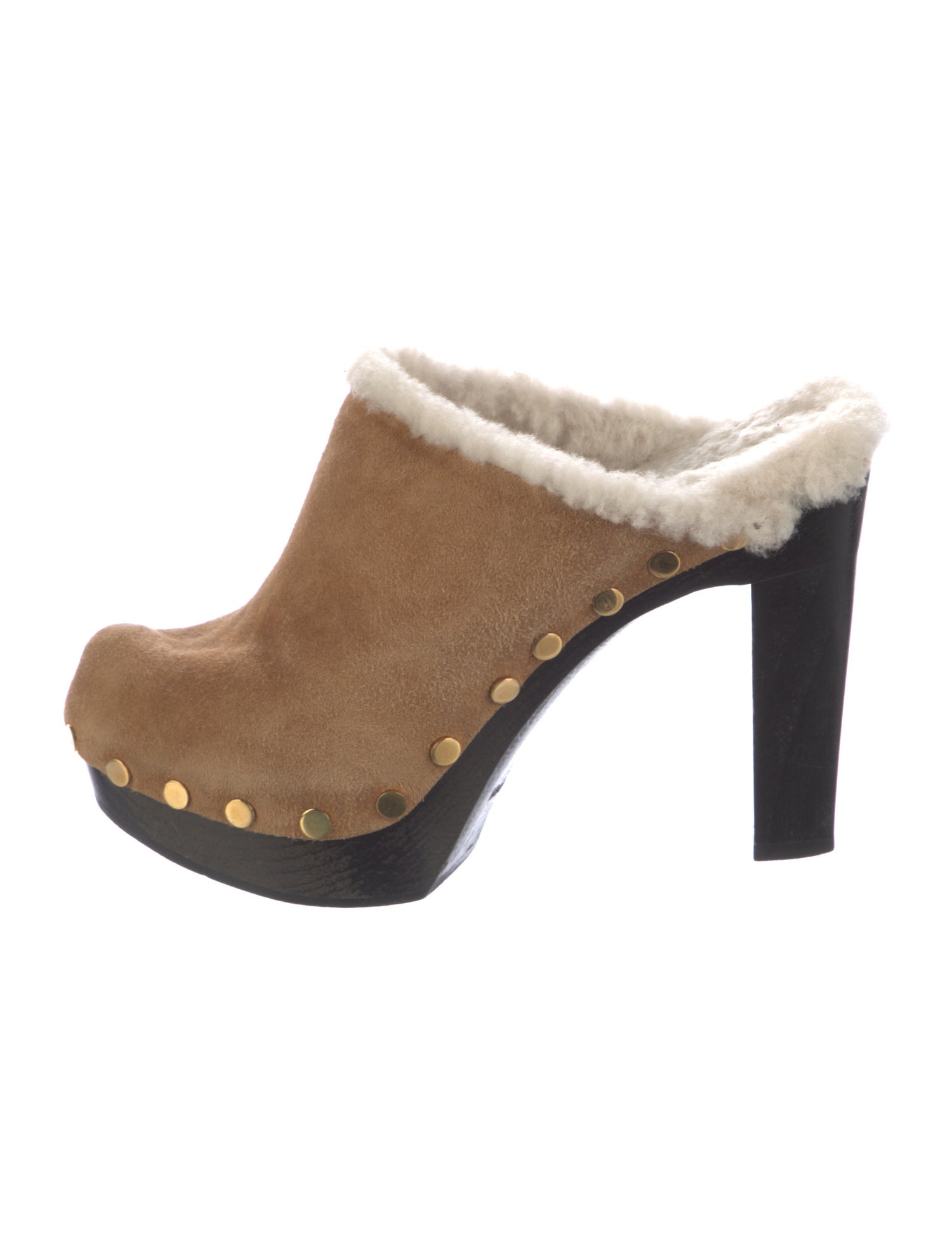 Tamara Mellon Suede Studded Accents Mules