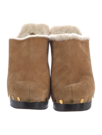 Tamara Mellon Suede Studded Accents Mules