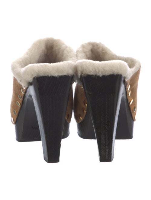 Tamara Mellon Suede Studded Accents Mules