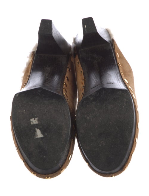 Tamara Mellon Suede Studded Accents Mules