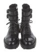 Tamara Mellon Leather Crystal Embellishments Combat Boots