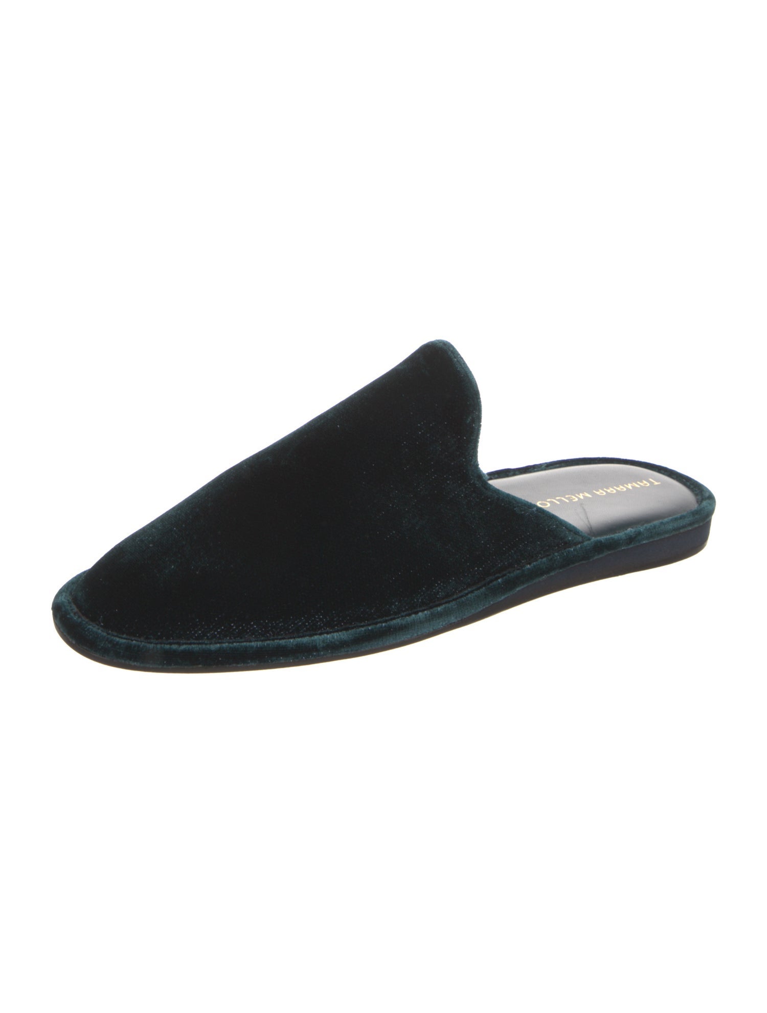 Tamara Mellon Velvet Glitter Accents Mules