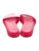 Tamara Mellon Patent Leather Ruffle Embellishment Slides