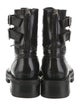 Tamara Mellon Patent Leather Crystal Embellishments Combat Boots