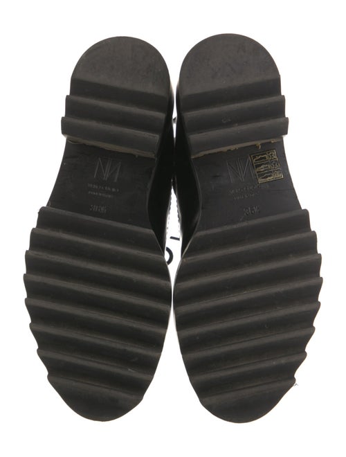 Tamara Mellon Patent Leather Crystal Embellishments Combat Boots