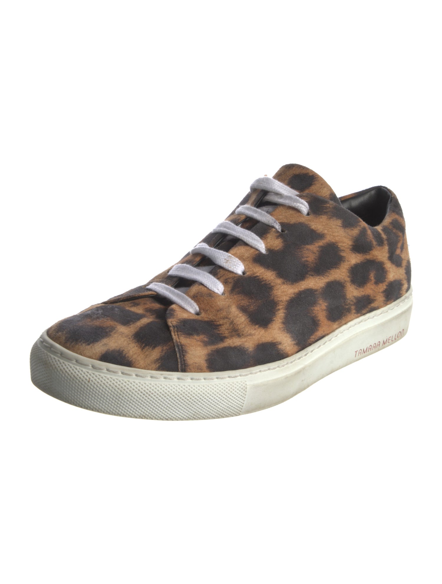 Tamara Mellon Suede Animal Print Sneakers