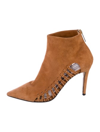 Tamara Mellon Suede Cutout Accent Boots