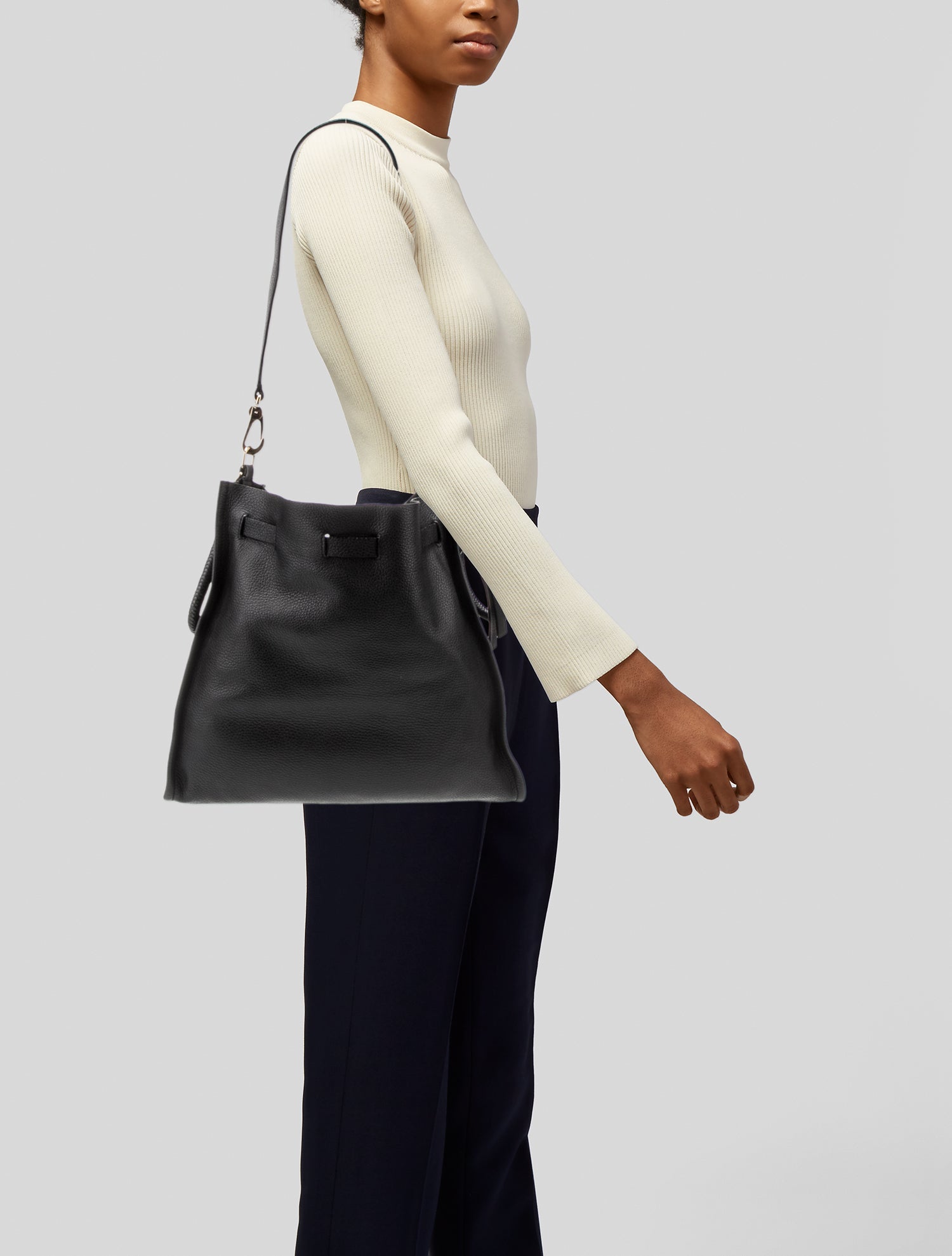 Tamara Mellon Leather Bucket Bag