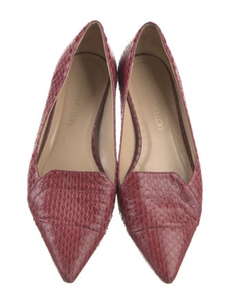Tamara Mellon Snakeskin Animal Print Loafers