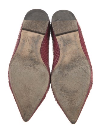 Tamara Mellon Snakeskin Animal Print Loafers