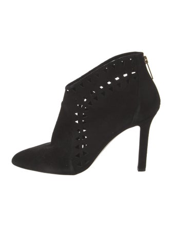 Tamara Mellon Suede Lasercut Accents Boots