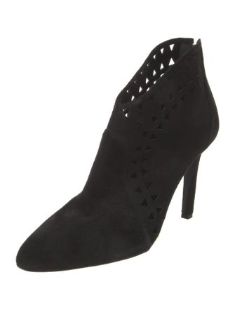 Tamara Mellon Suede Lasercut Accents Boots