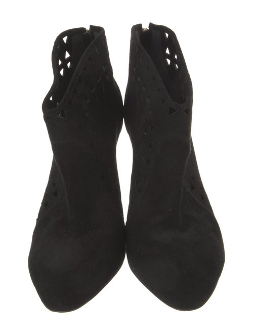 Tamara Mellon Suede Lasercut Accents Boots