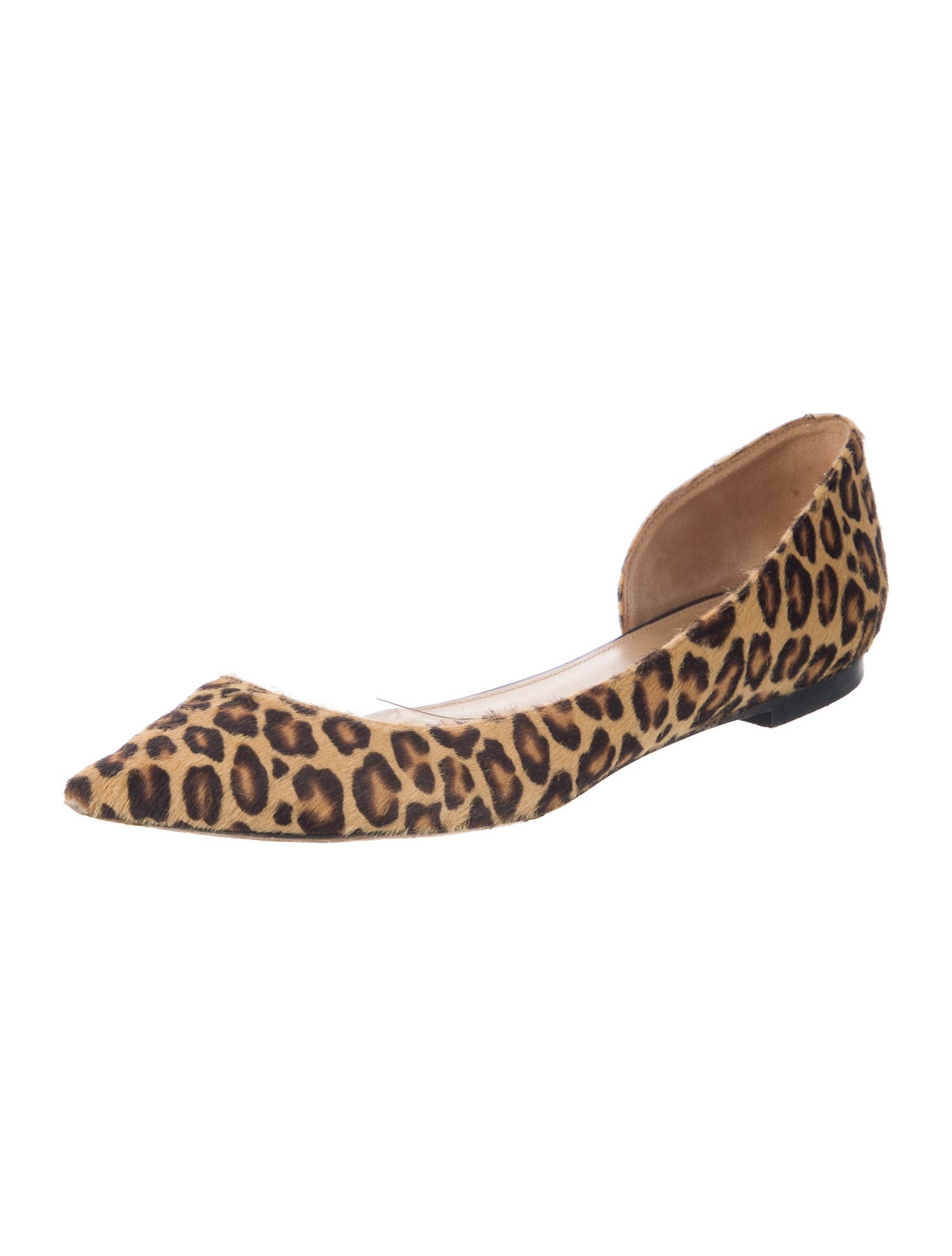 Tamara Mellon Ponyhair Animal Print D'Orsay Flats