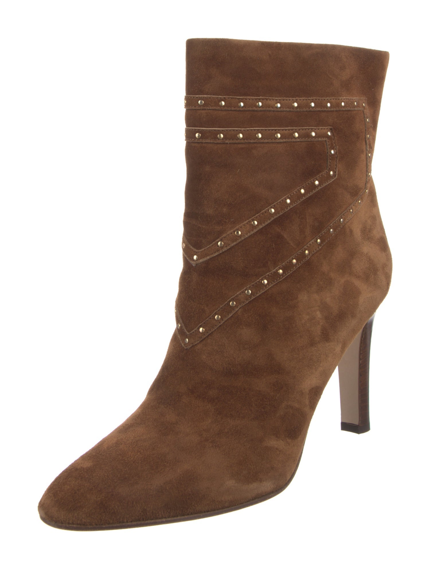 Tamara Mellon Suede Studded Accents Boots