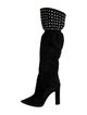 Tamara Mellon Suede Studded Accents Boots