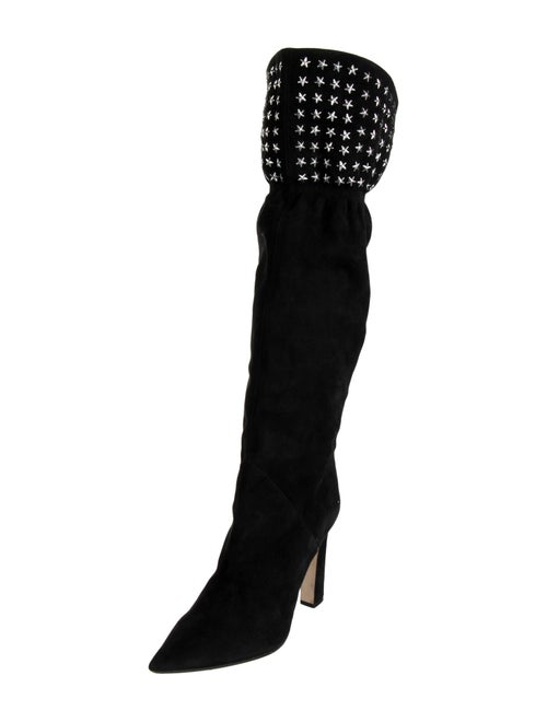 Tamara Mellon Suede Studded Accents Boots