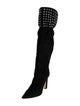 Tamara Mellon Suede Studded Accents Boots