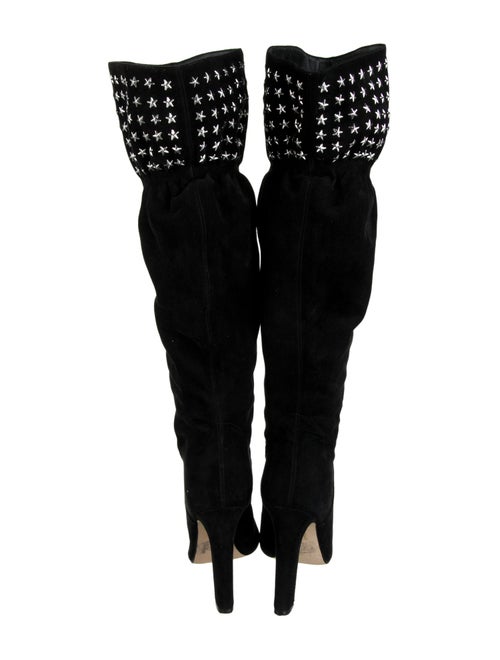 Tamara Mellon Suede Studded Accents Boots