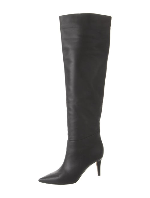 Tamara Mellon Leather Embroidered Accent Boots