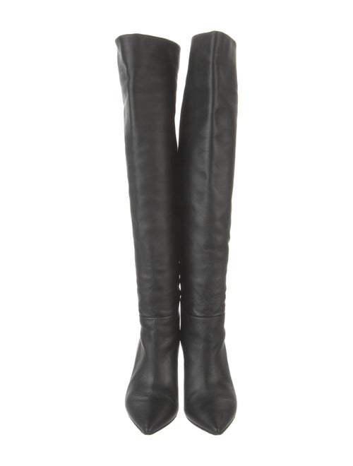 Tamara Mellon Leather Embroidered Accent Boots